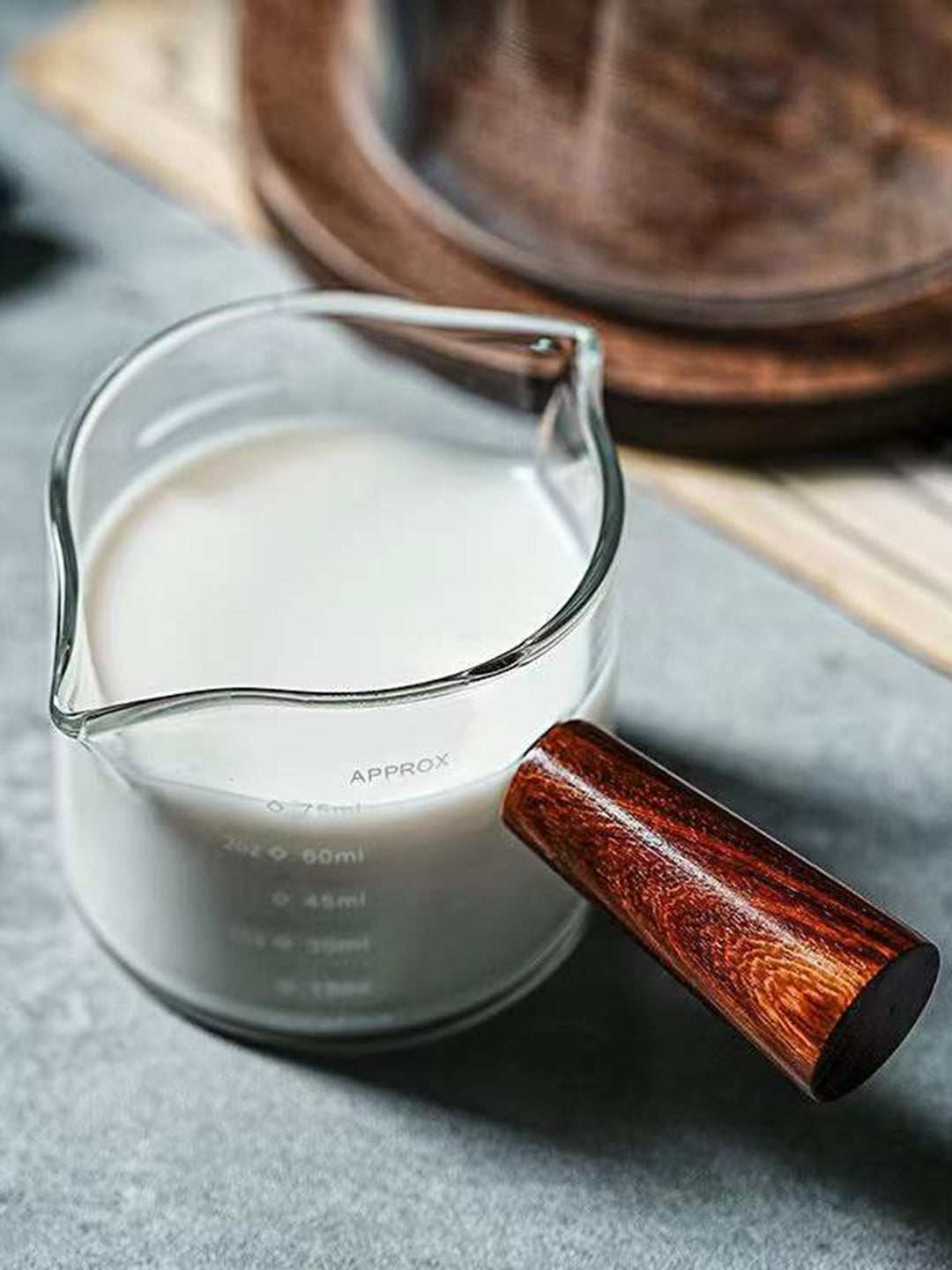 "ESPRESSO EXPRESS" Milk/Espresso Cup with wooden handle