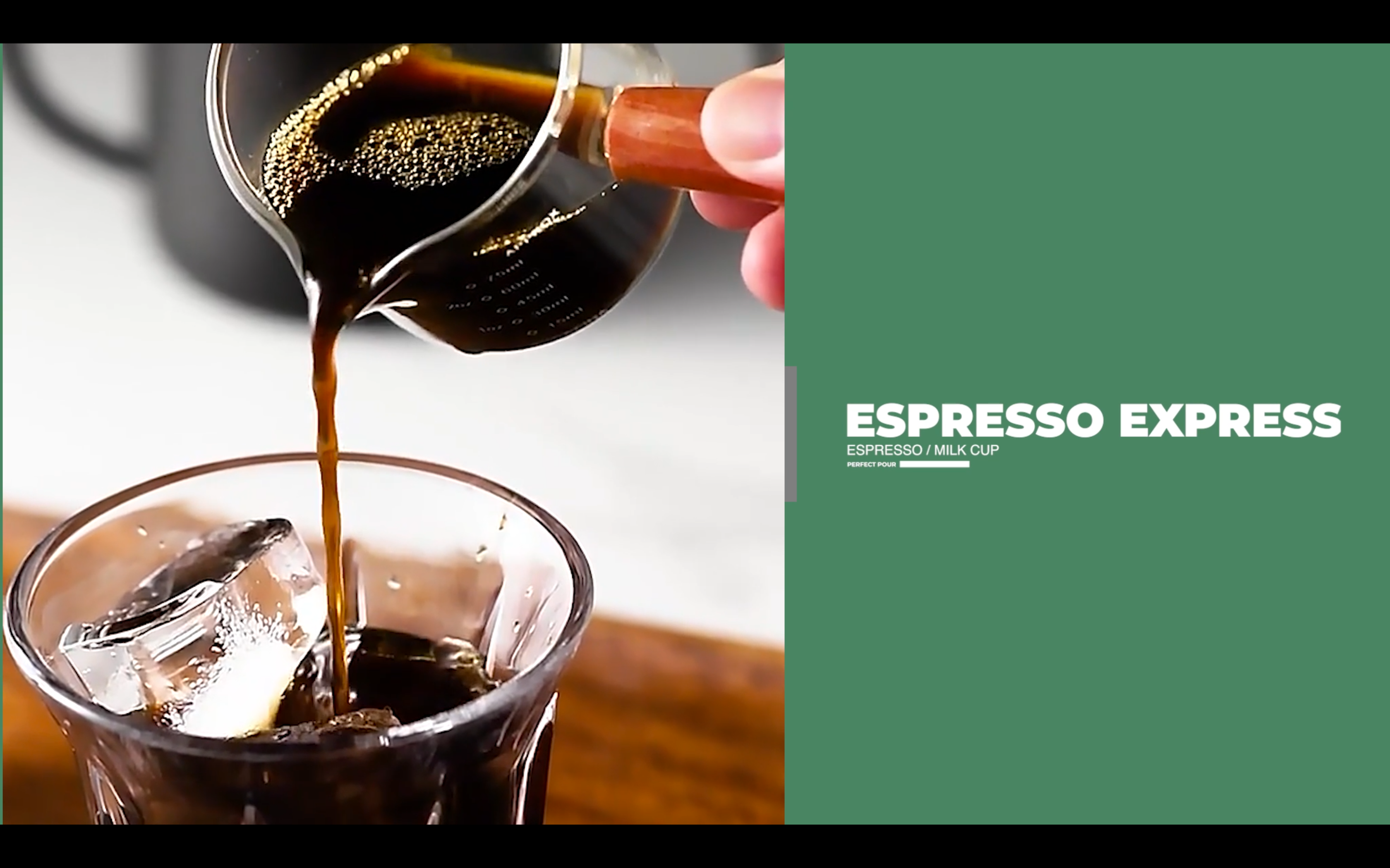 Load video: Espresso Express Milk/Coffee Pourer Cup by Pour Demitasse