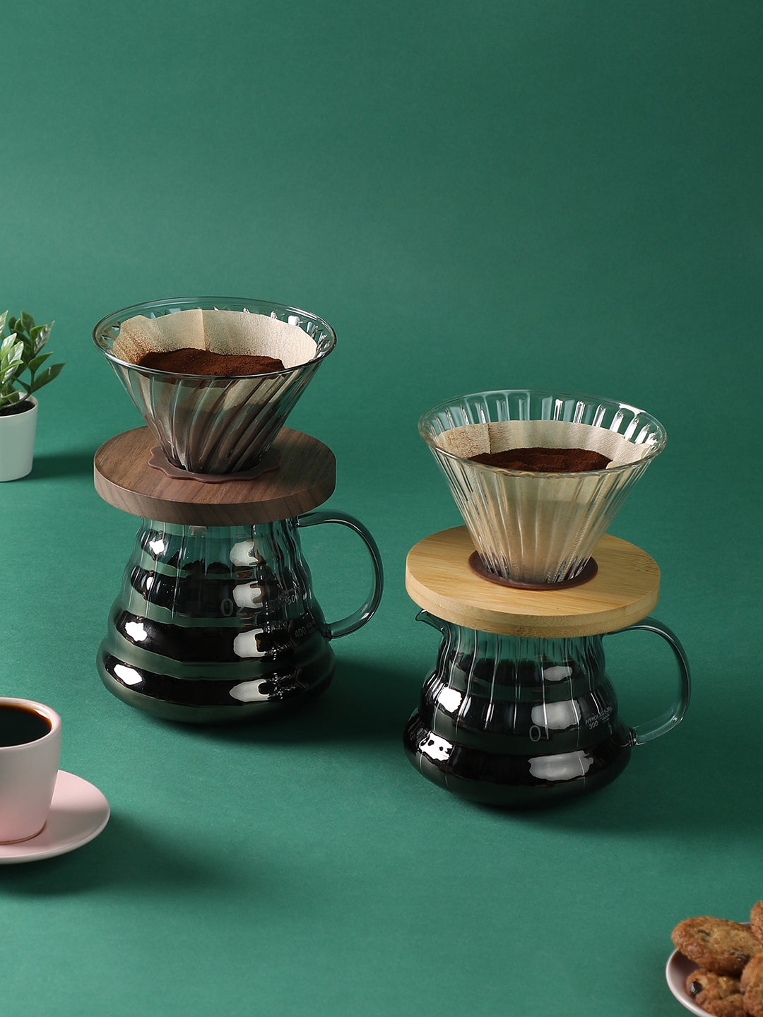 "THE BUBBLE" Glass Pot and Glass Dripper Pourover Set - 600 ML