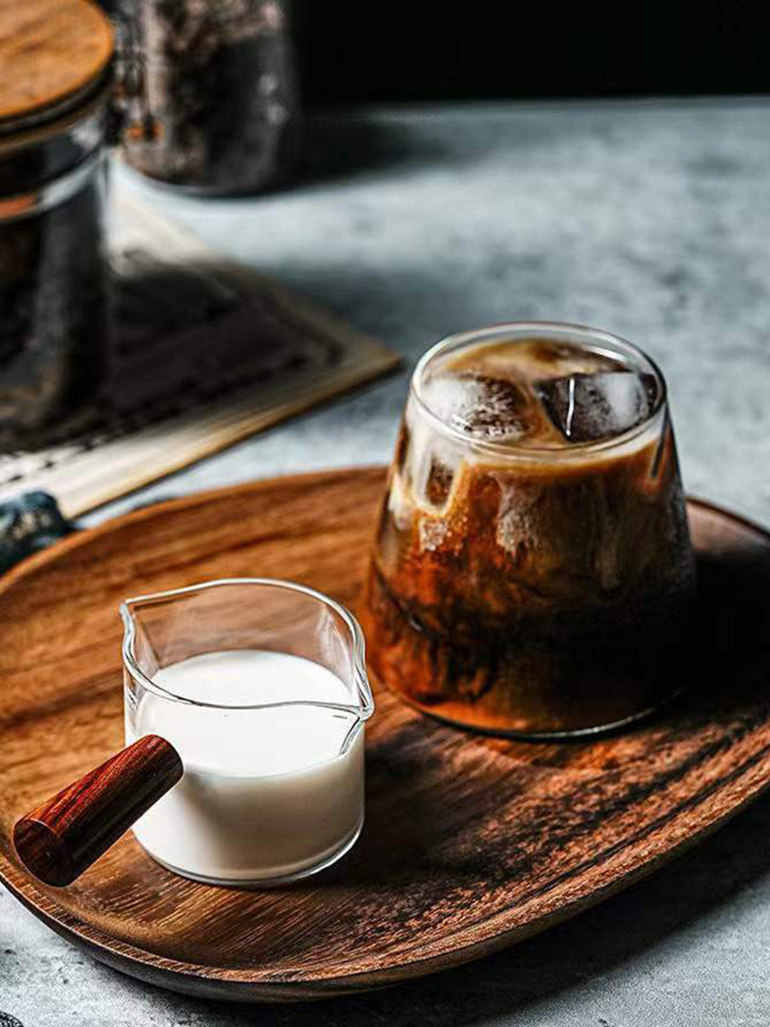 "ESPRESSO EXPRESS" Milk/Espresso Cup with wooden handle